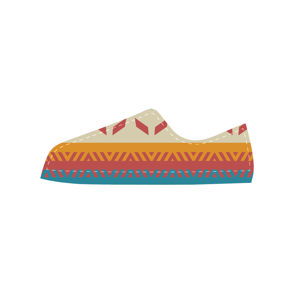 Tribal shapes Women's Classic Canvas Shoes (Model 018)