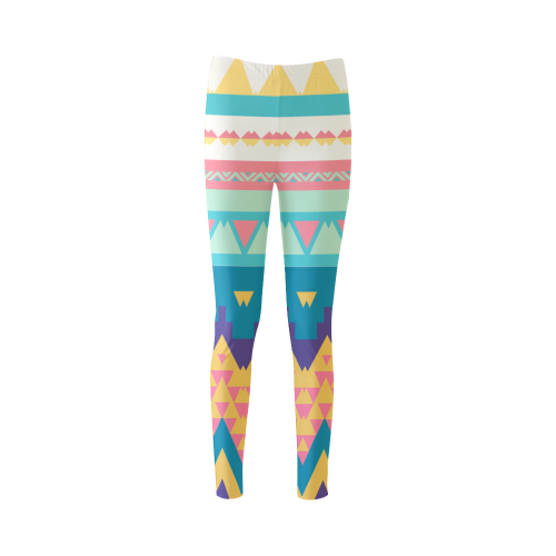 Pastel tribal design Cassandra Women's Leggings (Model L01)