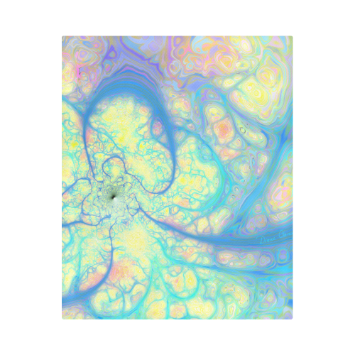 Blue Angel, Abstract Cosmic Azure Lemon Duvet Cover 86"x70" ( All-over-print)