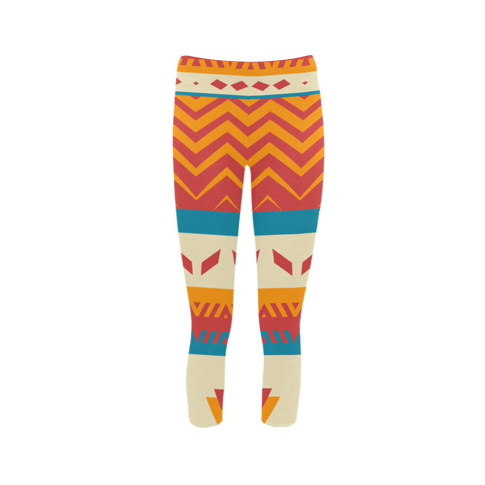 Tribal shapes Capri Legging (Model L02)