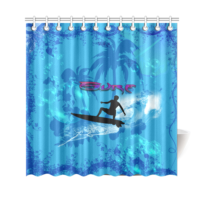 Surfing Shower Curtain 69"x70"