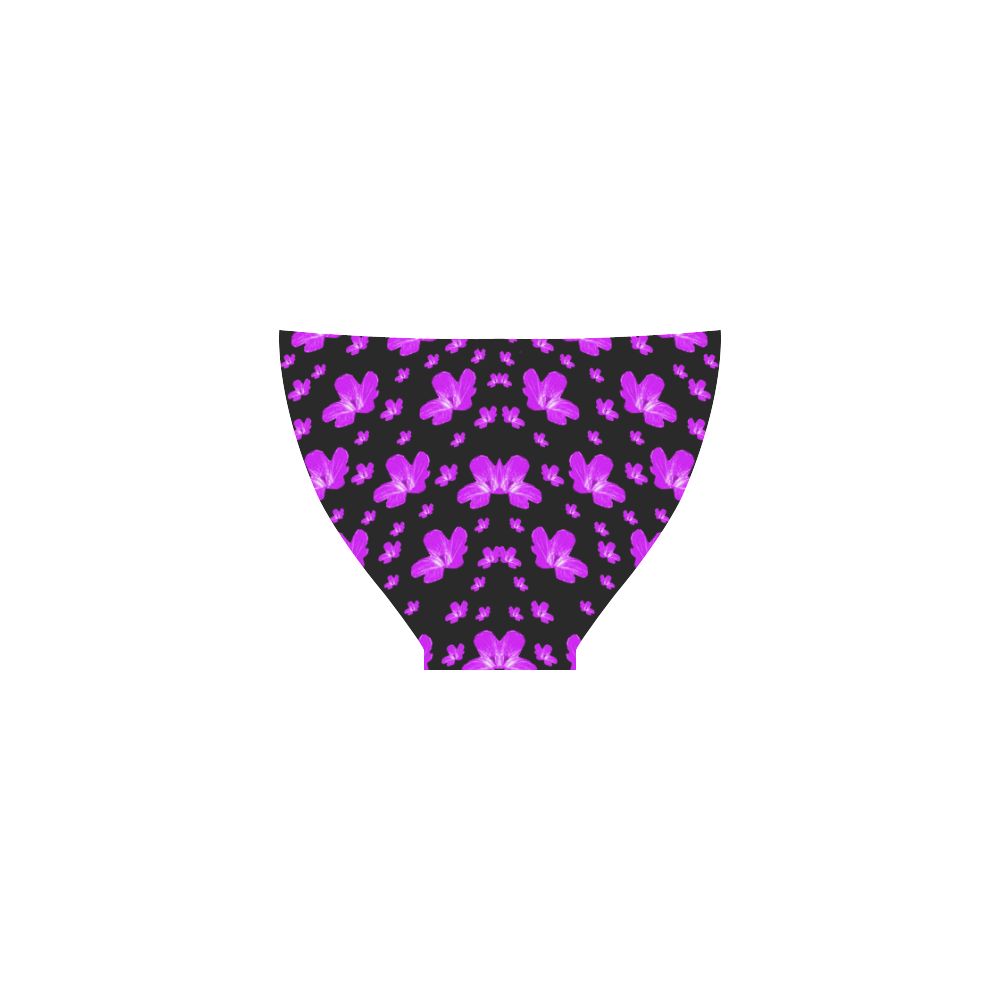Pretty flowers in purple Custom Bikini Swimsuit