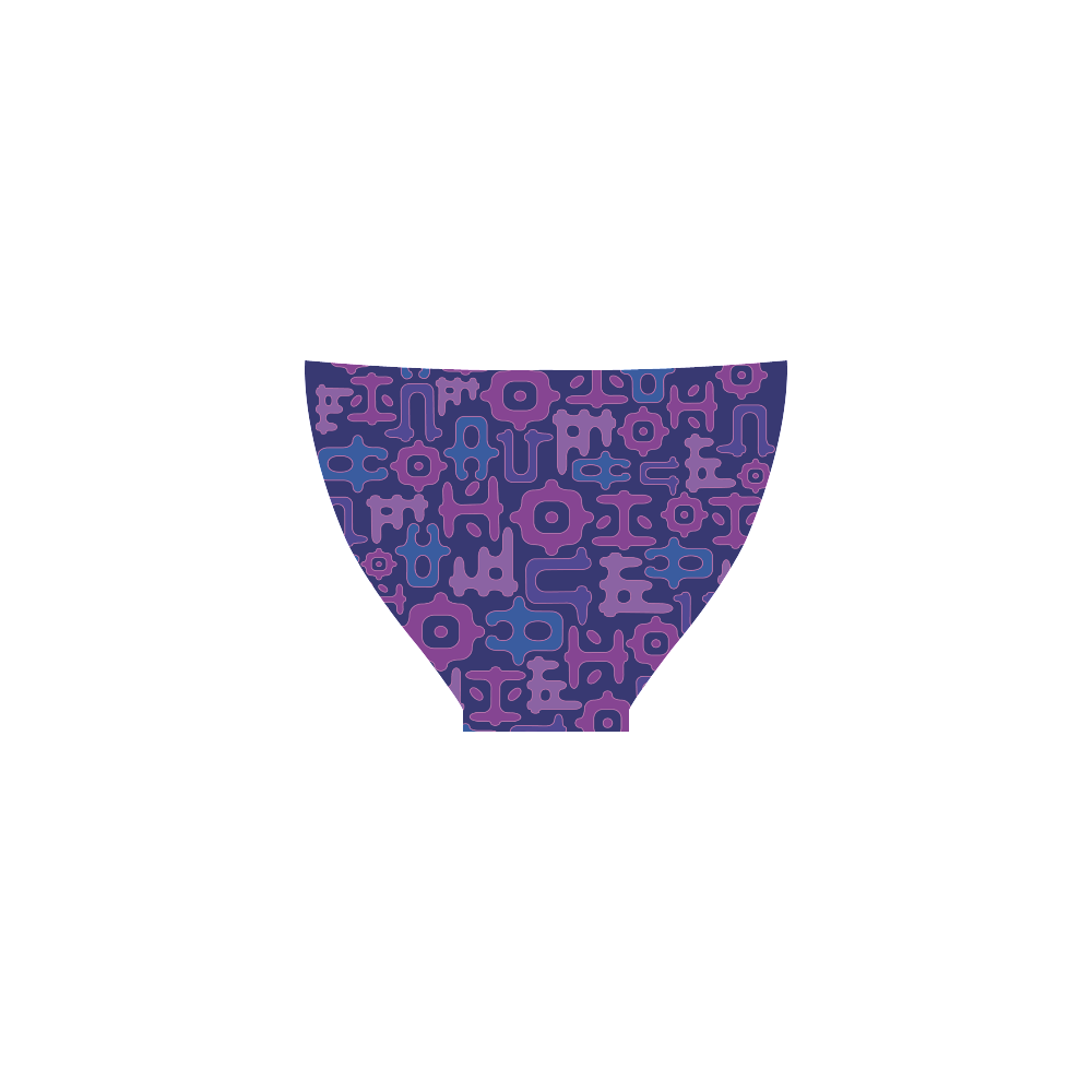 Funky Vowels Pattern Custom Bikini Swimsuit