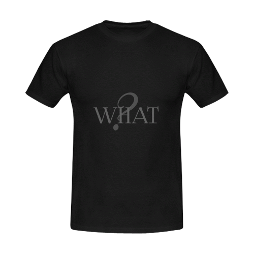 What? Black | Men's Slim Fit T-shirt (Model T13)
