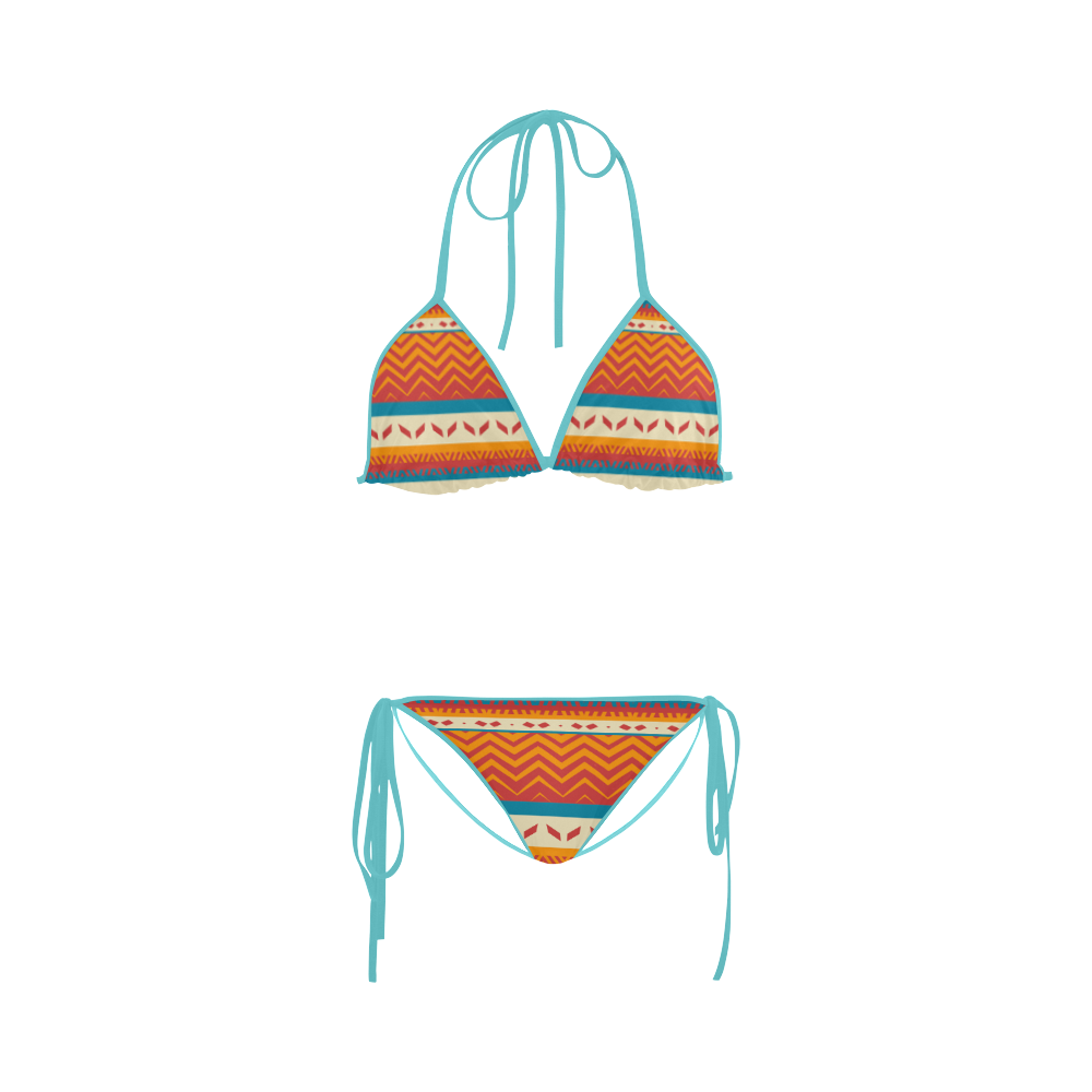Tribal shapes Custom Bikini Swimsuit