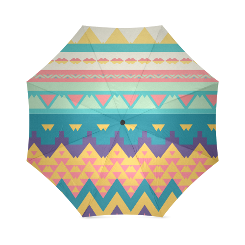 Pastel tribal design Foldable Umbrella (Model U01)