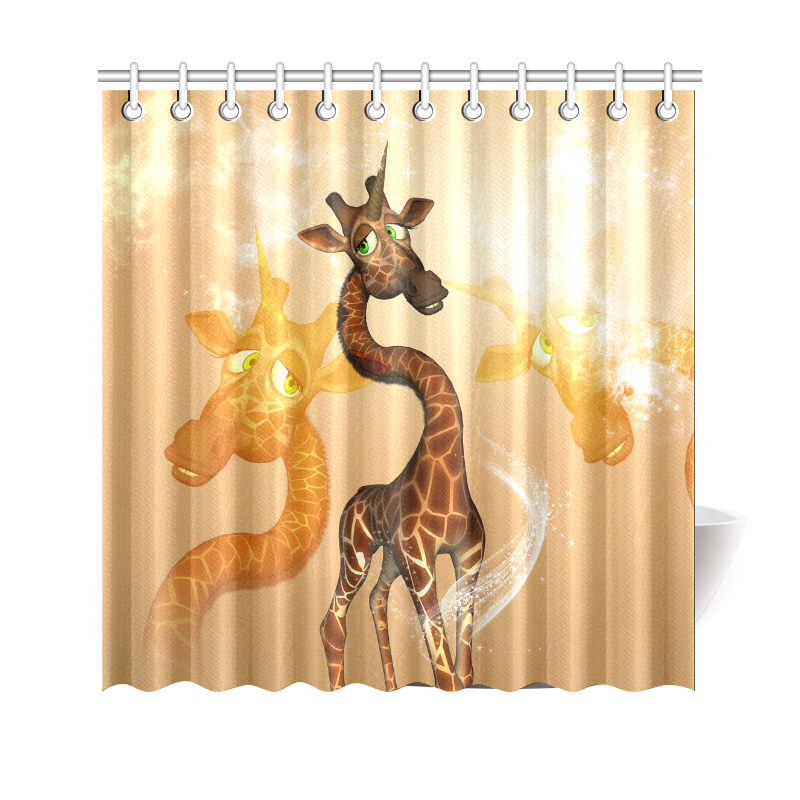 Unicorn giraffe Shower Curtain 69"x70"