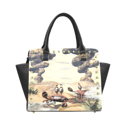 Funny crabs Rivet Shoulder Handbag (Model 1645)