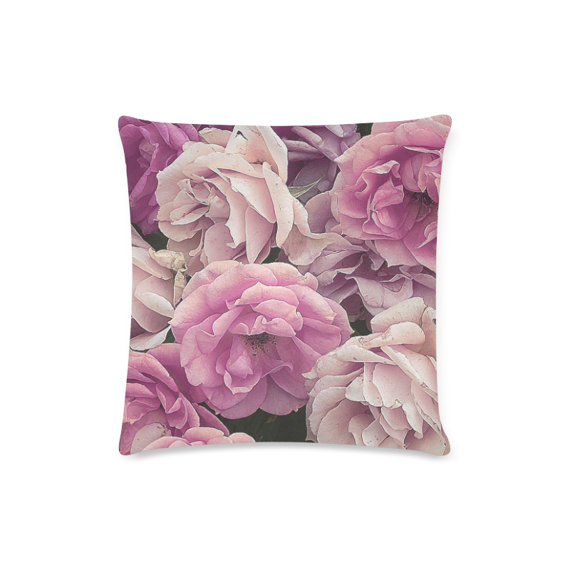 great garden roses pink Custom Zippered Pillow Case 16"x16" (one side)