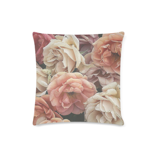 great garden roses, vintage look Custom Zippered Pillow Case 16"x16" (one side)