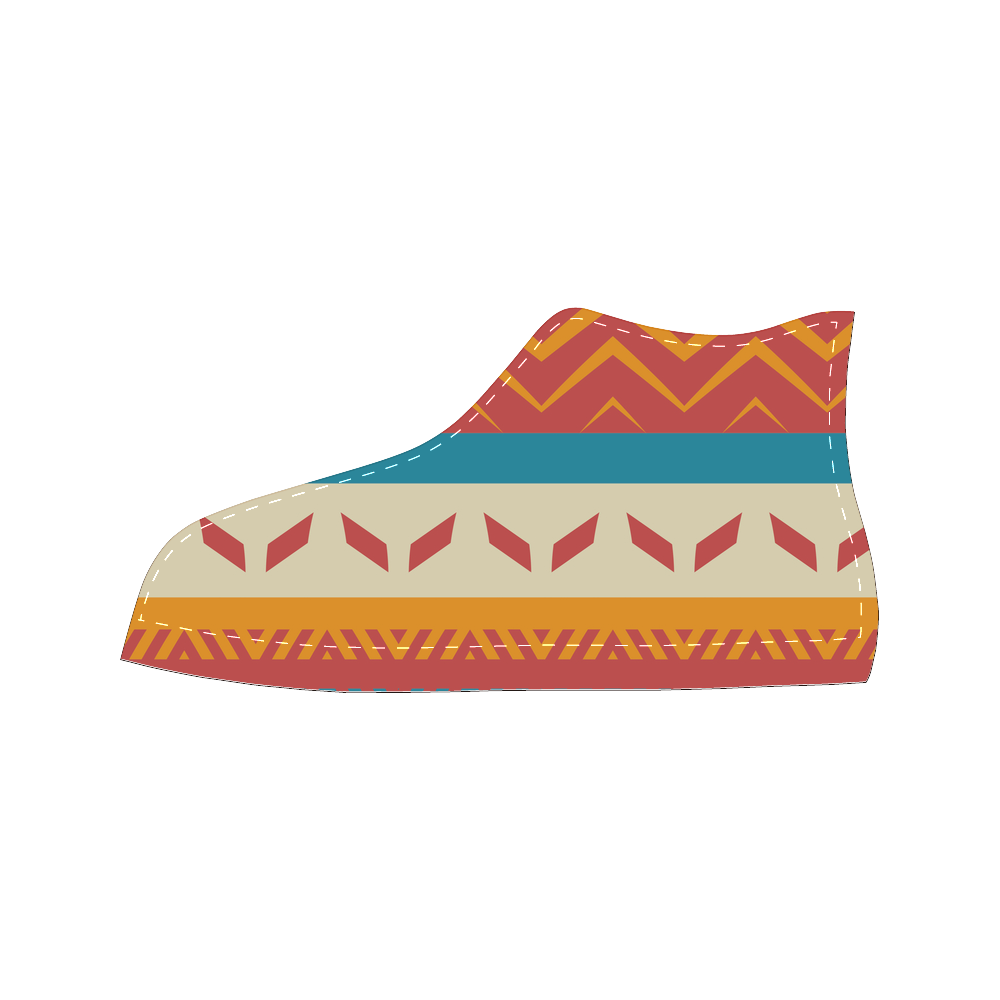 Tribal shapes Women's Classic High Top Canvas Shoes (Model 017)