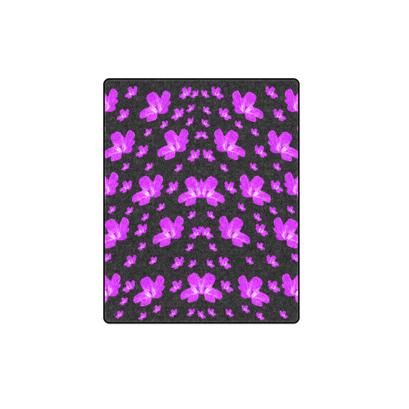Pretty flowers in purple Blanket 40"x50"