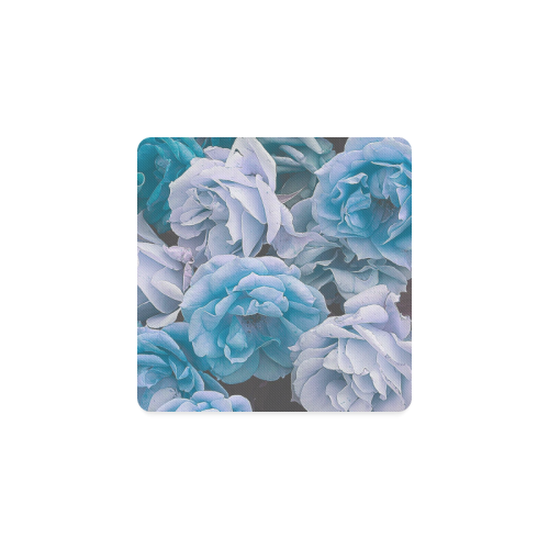 great garden roses blue Square Coaster