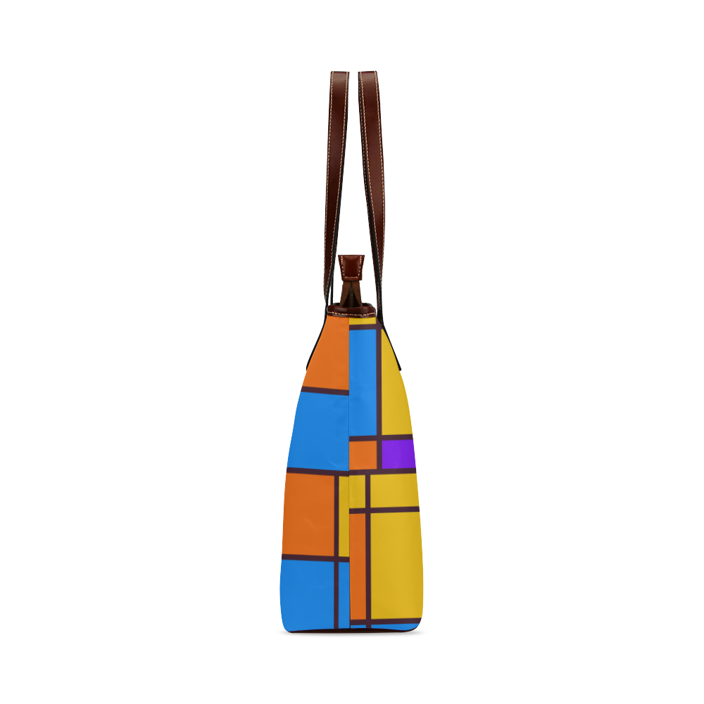 Shapes in retro colors Shoulder Tote Bag (Model 1646)