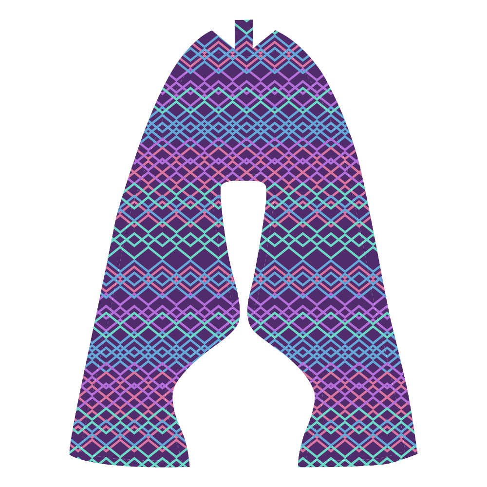 Purple Pattern Women’s Running Shoes (Model 020)