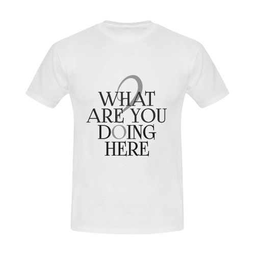 What are you doing here? Men's Slim Fit T-shirt (Model T13)