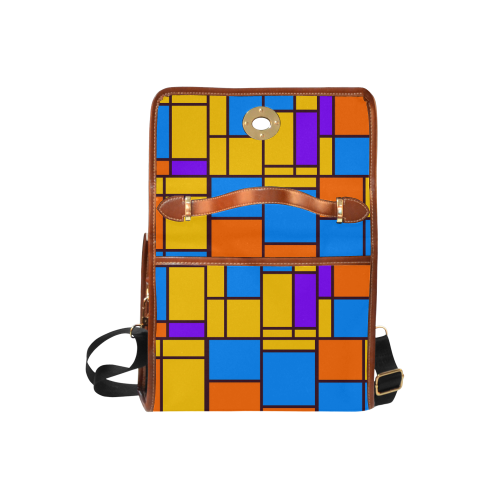 Shapes in retro colors Waterproof Canvas Bag/All Over Print (Model 1641)
