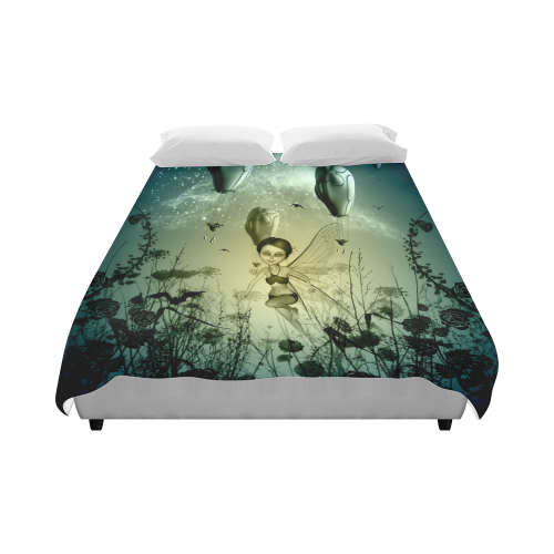 Cute fairy with zeppelin Duvet Cover 86"x70" ( All-over-print)