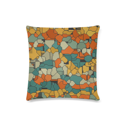 Textured retro shapes Custom Zippered Pillow Case 16"x16"(Twin Sides)