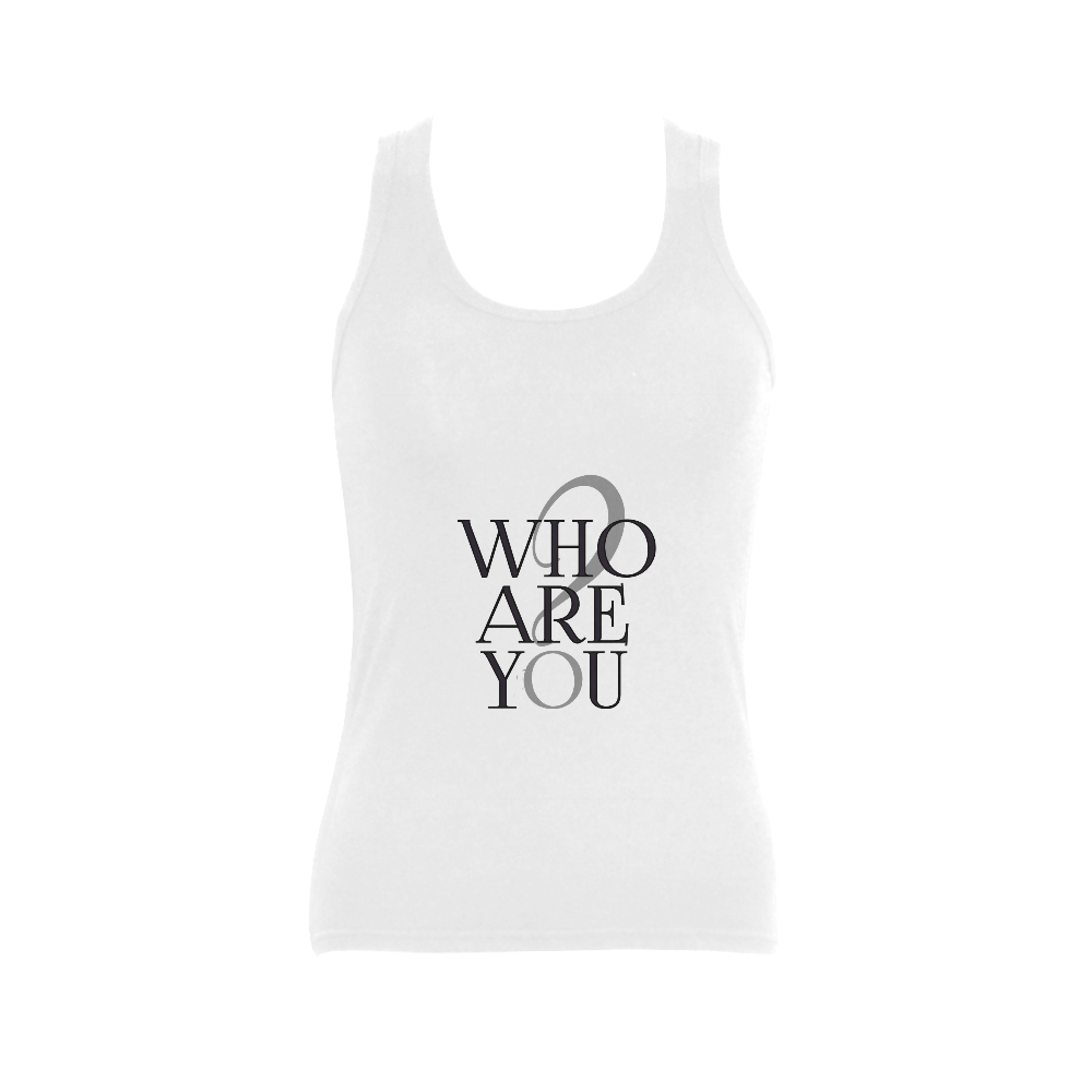 Who are you? Women's Shoulder-Free Tank Top (Model T35)