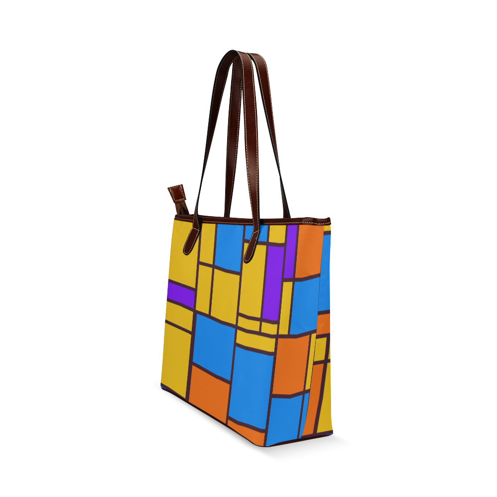 Shapes in retro colors Shoulder Tote Bag (Model 1646)