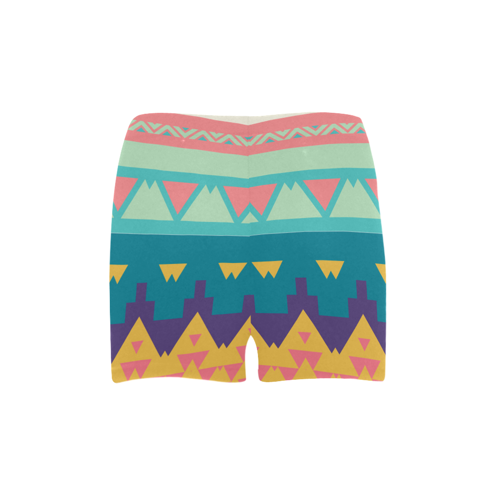 Pastel tribal design Briseis Skinny Shorts (Model L04)