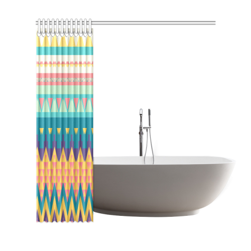 Pastel tribal design Shower Curtain 69"x72"