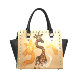 Unicorn giraffe Rivet Shoulder Handbag (Model 1645)