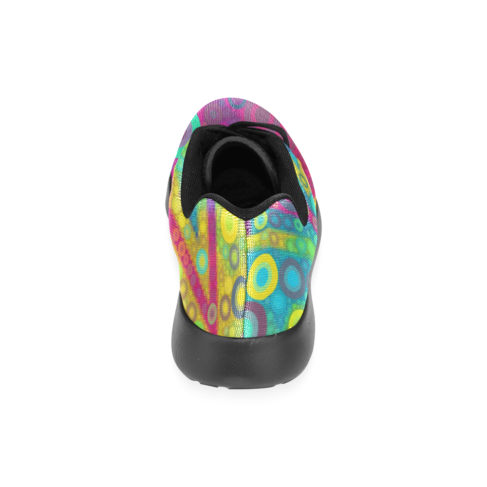 Psychedelic Bubbles Women’s Running Shoes (Model 020)