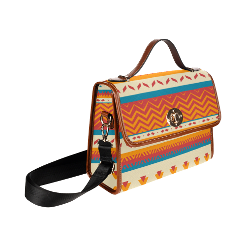 Tribal shapes Waterproof Canvas Bag/All Over Print (Model 1641)