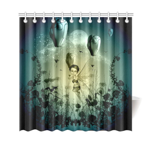 Cute fairy with zeppelin Shower Curtain 69"x70"
