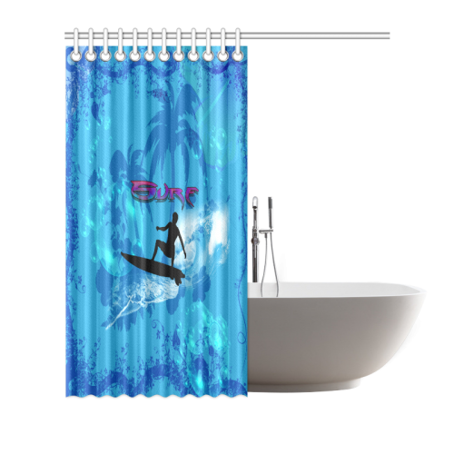 Surfing Shower Curtain 72"x72"
