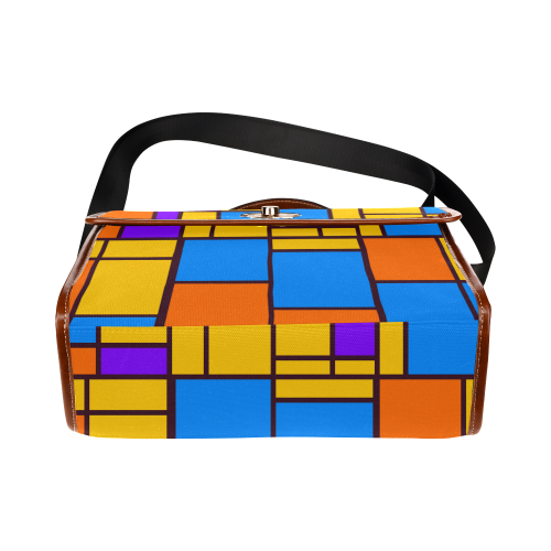 Shapes in retro colors Waterproof Canvas Bag/All Over Print (Model 1641)