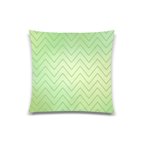 Mandy Green zigzag Chevron 2 Custom Zippered Pillow Case 20"x20"(One Side)