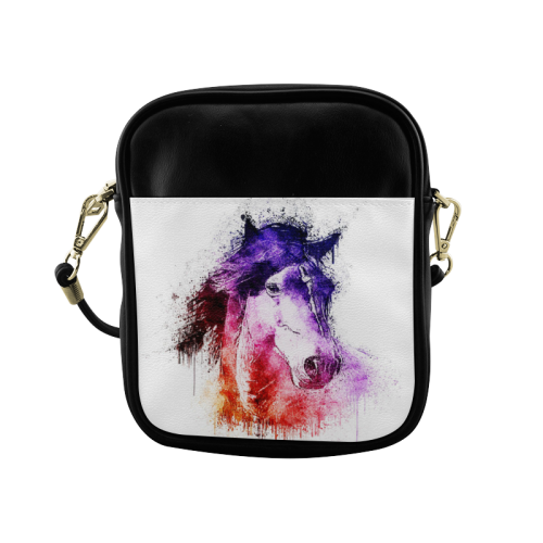 watercolor horse Sling Bag (Model 1627)