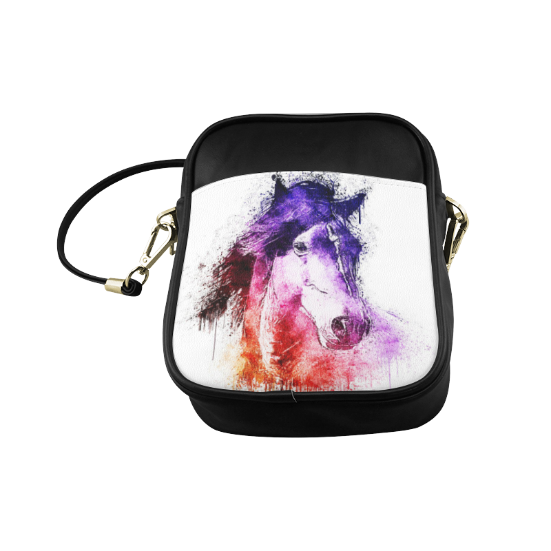 watercolor horse Sling Bag (Model 1627)