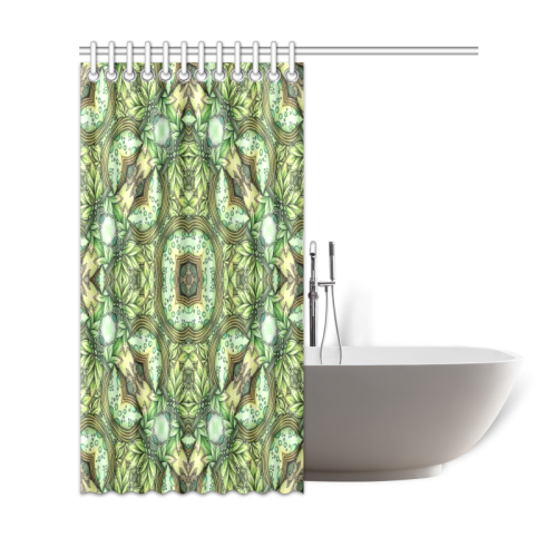 Mandy Green - Fountain Foilage pattern Shower Curtain 69"x72"