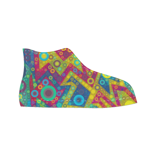 Psychedelic Bubbles Women's Classic High Top Canvas Shoes (Model 017)