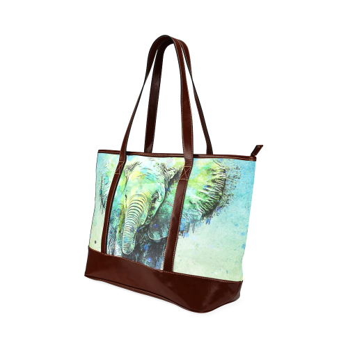 watercolor elephant Tote Handbag (Model 1642)