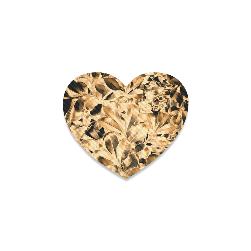 Foliage #2 Gold - Jera Nour Heart Coaster