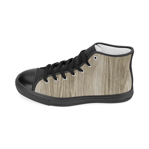 wooden structure 3 Women's Classic High Top Canvas Shoes (Model 017)