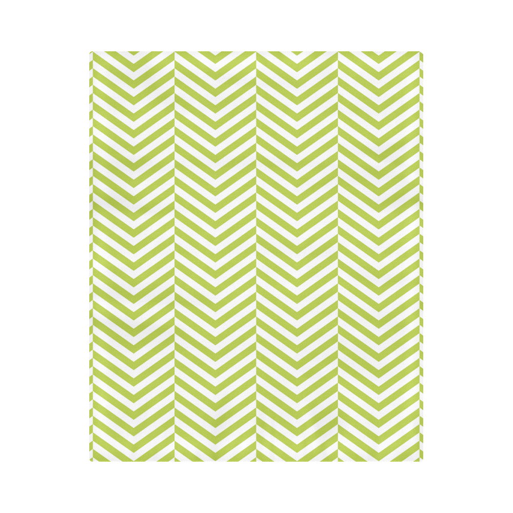 spring green and white classic chevron pattern Duvet Cover 86"x70" ( All-over-print)