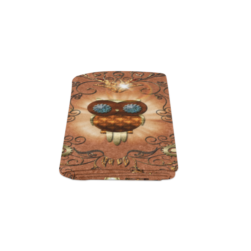 Steampunk, cute owl Blanket 50"x60"