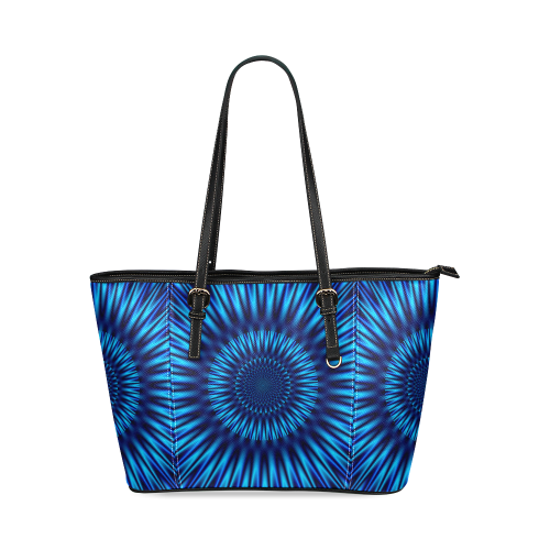 Blue Lagoon Leather Tote Bag/Large (Model 1640)