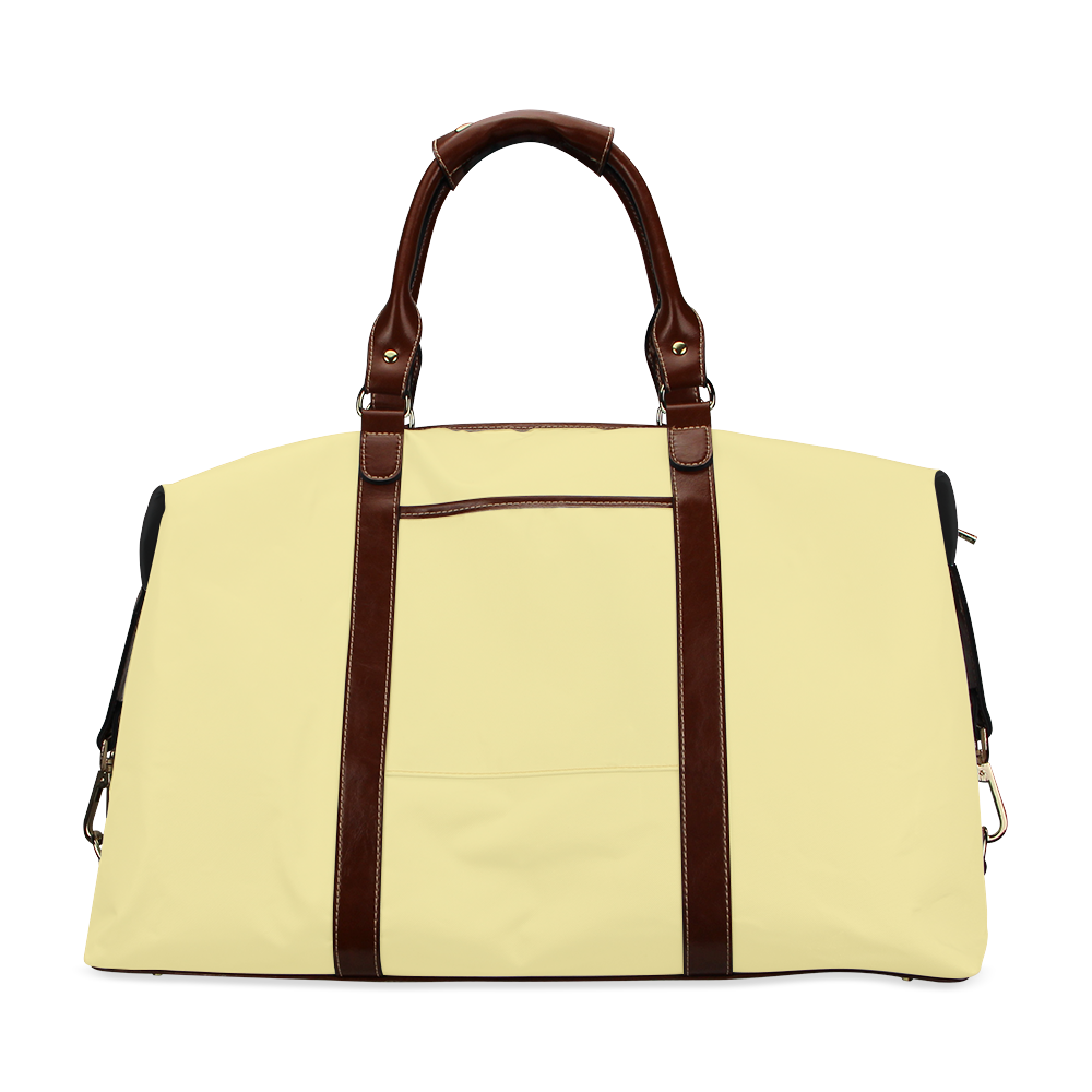 Custard Color Accent Classic Travel Bag (Model 1643)