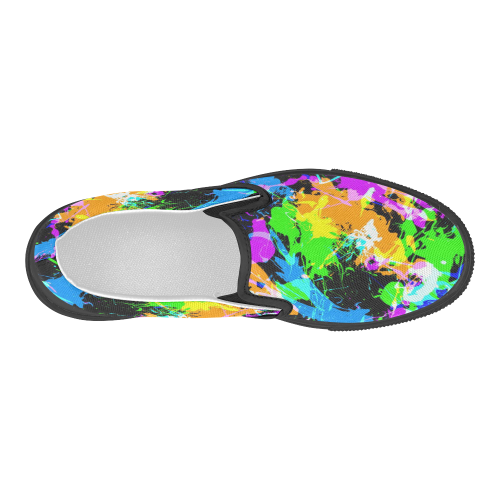 PAINT SPLASH Women's Slip-on Canvas Shoes (Model 019)