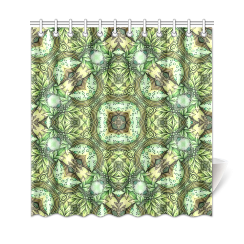Mandy Green - Fountain Foilage pattern Shower Curtain 69"x72"