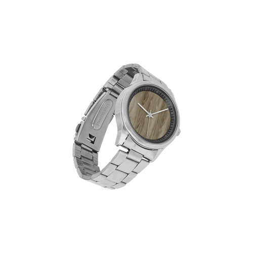 wooden structure 3 Men's Stainless Steel Watch(Model 104)