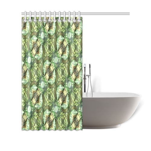 Mandy Green - water garden pattern Shower Curtain 69"x70"