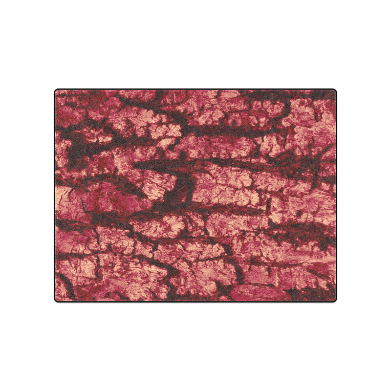tree bark structure red Blanket 50"x60"